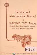 Racine-Racine model 66, Hyddraulic Saw, Operations & Parts Manual 1969-66-06